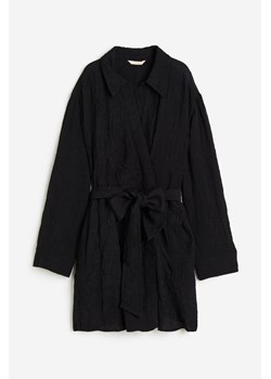 H & M - Tkaninowa sukienka kopertowa - Czarny ze sklepu H&M w kategorii Sukienki - zdjęcie 172651680
