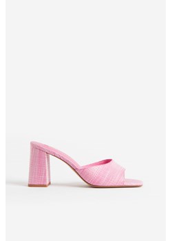 H & M - Klapki o'słomkowym wyglądzie - Różowy ze sklepu H&M w kategorii Klapki damskie - zdjęcie 172651721