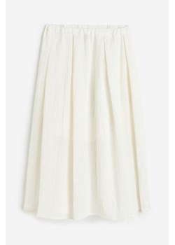 H & M - Szeroka spódnica z diagonalu - Biały ze sklepu H&M w kategorii Spódnice - zdjęcie 172651723