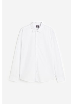 H & M - Popelinowa koszula Regular Fit - Biały ze sklepu H&M w kategorii Koszule męskie - zdjęcie 172651764