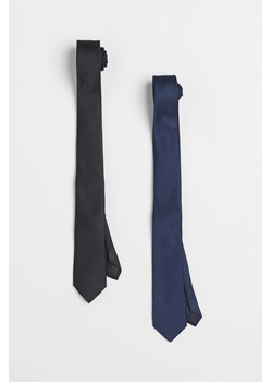 H & M - Krawat 2-pak - Czarny ze sklepu H&M w kategorii Krawaty - zdjęcie 172651784