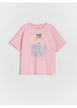 Reserved - T-shirt SmileyWorld® - różowy ze sklepu Reserved w kategorii Bluzki dziewczęce - zdjęcie 172652832