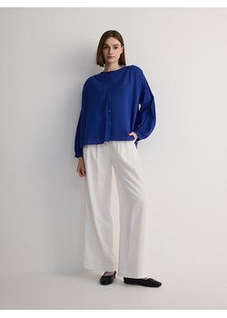 Reserved - Spodnie z wiskozy - złamana biel ze sklepu Reserved w kategorii Spodnie damskie - zdjęcie 172652931