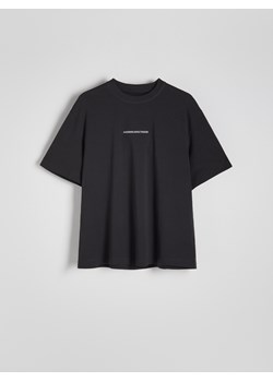 Reserved - T-shirt boxy z nadrukiem - ciemnoszary ze sklepu Reserved w kategorii T-shirty męskie - zdjęcie 172652973