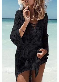 Pareo FERANDA BLACK ze sklepu Ivet Shop w kategorii Odzież plażowa - zdjęcie 172655570