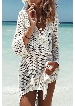 Pareo FERANDA WHITE ze sklepu Ivet Shop w kategorii Odzież plażowa - zdjęcie 172655571