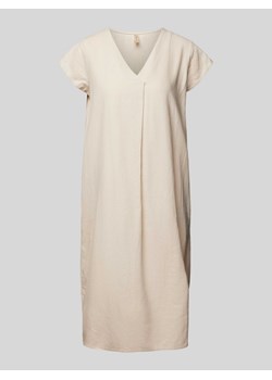 Sukienka o długości do kolan z dekoltem w serek model ‘Ina’ ze sklepu Peek&Cloppenburg  w kategorii Sukienki - zdjęcie 172656041
