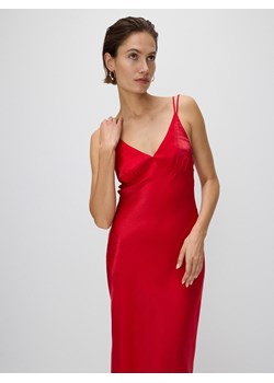 Reserved - Satynowa sukienka maxi z wiskozy - czerwony ze sklepu Reserved w kategorii Sukienki - zdjęcie 172656430