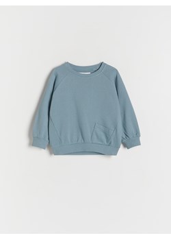 Reserved - Bluza oversize z kieszonką - niebieski ze sklepu Reserved w kategorii Bluzy i swetry - zdjęcie 172656571