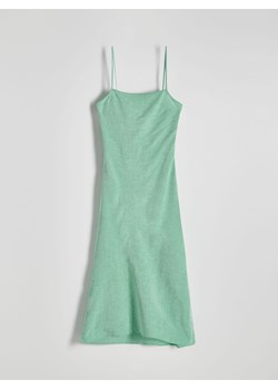 Reserved - Sukienka midi z wiskozy - jasnozielony ze sklepu Reserved w kategorii Sukienki - zdjęcie 172656663