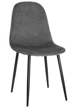 Ciemnoszare welurowe krzesło kuchenne - Rosato 3X ze sklepu Edinos.pl w kategorii Krzesła - zdjęcie 172661401