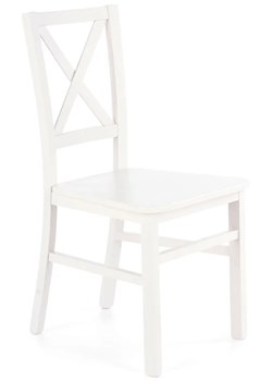 Białe drewniane krzesło typu krzyżak do stołu - Baxo 4X ze sklepu Edinos.pl w kategorii Krzesła - zdjęcie 172661482