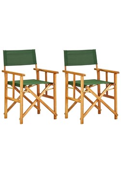 Krzesła reżyserskie składane zestaw Martin -zielone ze sklepu Edinos.pl w kategorii Krzesła ogrodowe - zdjęcie 172661733