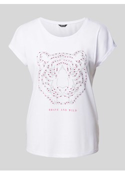 T-shirt zdobiony kamieniami ze sklepu Peek&Cloppenburg  w kategorii Bluzki damskie - zdjęcie 172662344