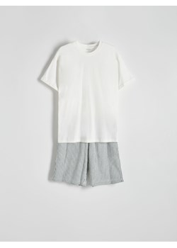 Reserved - Dwuczęściowa piżama - złamana biel ze sklepu Reserved w kategorii Piżamy męskie - zdjęcie 172663841