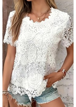 Bluzka KROELA WHITE ze sklepu Ivet Shop w kategorii Bluzki damskie - zdjęcie 172665731