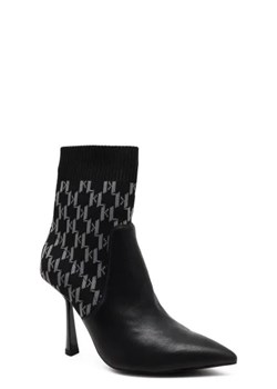 Karl Lagerfeld Botki PANDARA Monogram Knit Ankle | z dodatkiem skóry ze sklepu Gomez Fashion Store w kategorii Botki - zdjęcie 172678013