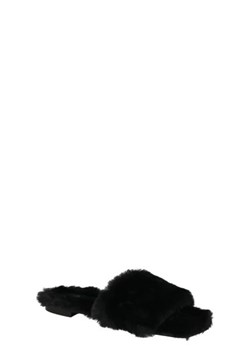 HUGO Obuwie domowe Lola Slipper-Fur | z dodatkiem skóry ze sklepu Gomez Fashion Store w kategorii Kapcie damskie - zdjęcie 172680790