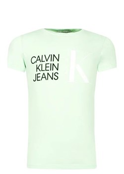 CALVIN KLEIN JEANS T-shirt | Slim Fit ze sklepu Gomez Fashion Store w kategorii Bluzki dziewczęce - zdjęcie 172711164