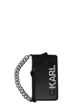 Karl Lagerfeld Etui na telefon IPHONE 12 PRO MAX | z dodatkiem skóry ze sklepu Gomez Fashion Store w kategorii Etui - zdjęcie 172729474