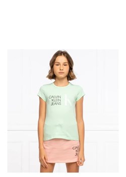 CALVIN KLEIN JEANS T-shirt | Slim Fit ze sklepu Gomez Fashion Store w kategorii Bluzki dziewczęce - zdjęcie 172735170