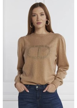 TWINSET Wełniany sweter | Regular Fit | z dodatkiem kaszmiru ze sklepu Gomez Fashion Store w kategorii Swetry damskie - zdjęcie 172780804