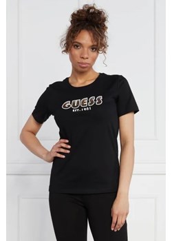 GUESS T-shirt SS CN SHADED LOGO TEE | Regular Fit ze sklepu Gomez Fashion Store w kategorii Bluzki damskie - zdjęcie 172782902