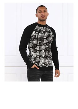 Balmain Wełniany sweter MARBLE MONOGRAM | Regular Fit ze sklepu Gomez Fashion Store w kategorii Swetry męskie - zdjęcie 172783320