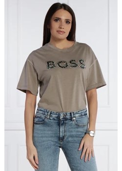 BOSS ORANGE T-shirt C_Evina_nevermind | Regular Fit ze sklepu Gomez Fashion Store w kategorii Bluzki damskie - zdjęcie 172786842