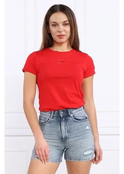 HUGO T-shirt | Slim Fit ze sklepu Gomez Fashion Store w kategorii Bluzki damskie - zdjęcie 172788213