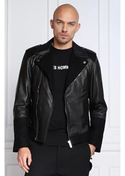 Les Hommes Skórzana kurtka | Regular Fit | z dodatkiem wełny ze sklepu Gomez Fashion Store w kategorii Kurtki męskie - zdjęcie 172801040