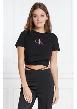 CALVIN KLEIN JEANS T-shirt | Straight fit ze sklepu Gomez Fashion Store w kategorii Bluzki damskie - zdjęcie 172809014