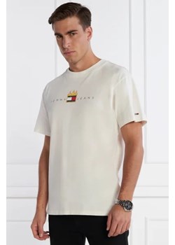 Tommy Jeans T-shirt LINEAR FIRE FLAG | Relaxed fit ze sklepu Gomez Fashion Store w kategorii T-shirty męskie - zdjęcie 172809053