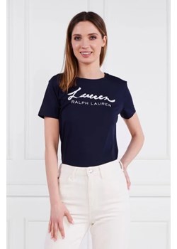 LAUREN RALPH LAUREN T-shirt KATLIN-SHORT SLEEVE-T-SHIRT | Slim Fit ze sklepu Gomez Fashion Store w kategorii Bluzki damskie - zdjęcie 172816240