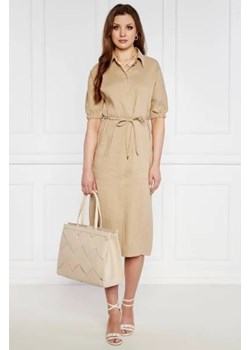 Marc Cain Lniana sukienka z paskiem ze sklepu Gomez Fashion Store w kategorii Sukienki - zdjęcie 172817343