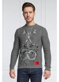 HUGO Sweter Snablo | Regular Fit | z dodatkiem wełny i kaszmiru ze sklepu Gomez Fashion Store w kategorii Swetry męskie - zdjęcie 172825972