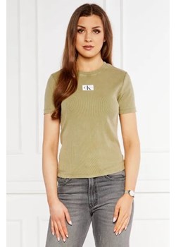 CALVIN KLEIN JEANS T-shirt | Slim Fit ze sklepu Gomez Fashion Store w kategorii Bluzki damskie - zdjęcie 172828271