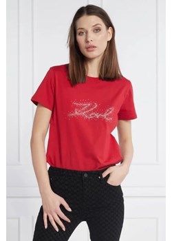 Karl Lagerfeld T-shirt rhinestone | Slim Fit ze sklepu Gomez Fashion Store w kategorii Bluzki damskie - zdjęcie 172840912