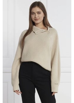 Calvin Klein Wełniany sweter | Regular Fit ze sklepu Gomez Fashion Store w kategorii Swetry damskie - zdjęcie 172850300