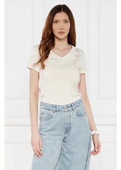 EA7 T-shirt | Slim Fit | stretch ze sklepu Gomez Fashion Store w kategorii Bluzki damskie - zdjęcie 172861544