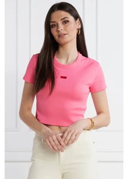 HUGO T-shirt Deluisa_1 | Cropped Fit ze sklepu Gomez Fashion Store w kategorii Bluzki damskie - zdjęcie 172878933