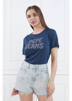 Pepe Jeans London T-shirt NIKO | Regular Fit ze sklepu Gomez Fashion Store w kategorii Bluzki damskie - zdjęcie 172879613