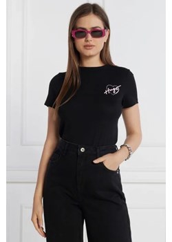 HUGO T-shirt Classic | Regular Fit ze sklepu Gomez Fashion Store w kategorii Bluzki damskie - zdjęcie 172880950