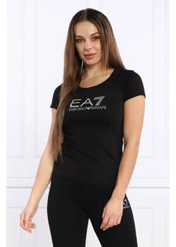 EA7 T-shirt | Slim Fit ze sklepu Gomez Fashion Store w kategorii Bluzki damskie - zdjęcie 172889204
