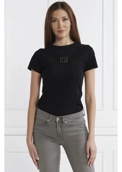 HUGO T-shirt Classic Tee 3 | Regular Fit ze sklepu Gomez Fashion Store w kategorii Bluzki damskie - zdjęcie 172892620
