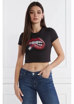 Tommy Jeans T-shirt WASHED TJ LIPS | Cropped Fit ze sklepu Gomez Fashion Store w kategorii Bluzki damskie - zdjęcie 172894903