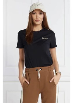 BOSS BLACK T-shirt Elogobadge Alica | Regular Fit ze sklepu Gomez Fashion Store w kategorii Bluzki damskie - zdjęcie 172895710