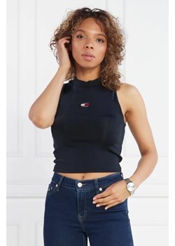 Tommy Jeans Top BADGE HIGH NECK TANK | Cropped Fit ze sklepu Gomez Fashion Store w kategorii Bluzki damskie - zdjęcie 172897730