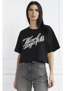 Karl Lagerfeld T-shirt | Cropped Fit ze sklepu Gomez Fashion Store w kategorii Bluzki damskie - zdjęcie 172898013