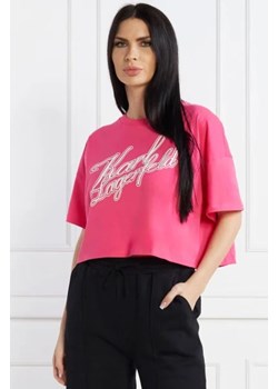 Karl Lagerfeld T-shirt | Cropped Fit ze sklepu Gomez Fashion Store w kategorii Bluzki damskie - zdjęcie 172898692